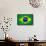 Brazil Painted Flag-jordygraph-Framed Stretched Canvas displayed on a wall