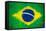 Brazil Painted Flag-jordygraph-Framed Stretched Canvas