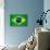 Brazil Painted Flag-jordygraph-Stretched Canvas displayed on a wall