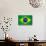 Brazil Painted Flag-jordygraph-Stretched Canvas displayed on a wall