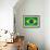 Brazil Painted Flag-jordygraph-Framed Art Print displayed on a wall