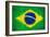 Brazil Painted Flag-jordygraph-Framed Art Print