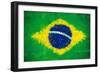 Brazil Painted Flag-jordygraph-Framed Art Print