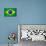 Brazil Painted Flag-jordygraph-Mounted Art Print displayed on a wall