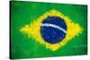 Brazil Painted Flag-jordygraph-Stretched Canvas