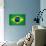 Brazil Painted Flag-jordygraph-Art Print displayed on a wall