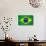 Brazil Painted Flag-jordygraph-Art Print displayed on a wall