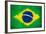 Brazil Painted Flag-jordygraph-Framed Art Print