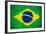 Brazil Painted Flag-jordygraph-Framed Art Print