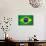Brazil Painted Flag-jordygraph-Mounted Art Print displayed on a wall