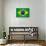 Brazil Painted Flag-jordygraph-Art Print displayed on a wall