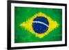 Brazil Painted Flag-jordygraph-Framed Art Print