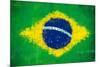 Brazil Painted Flag-jordygraph-Mounted Art Print