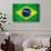 Brazil Painted Flag-jordygraph-Art Print displayed on a wall