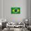 Brazil Painted Flag-jordygraph-Art Print displayed on a wall
