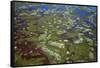 Brazil, Pantanal, Mato Grosso Do Sul. an Aerial View of a Section of the Pantanal-Nigel Pavitt-Framed Stretched Canvas