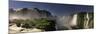 Brazil, Parana, Iguassu Falls National Park (Cataratas Do Iguacu) Illuminated Only by Monlight-Michele Falzone-Mounted Photographic Print