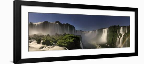 Brazil, Parana, Iguassu Falls National Park (Cataratas Do Iguacu) Illuminated Only by Monlight-Michele Falzone-Framed Photographic Print