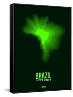 Brazil Radiant Map 2-NaxArt-Framed Stretched Canvas