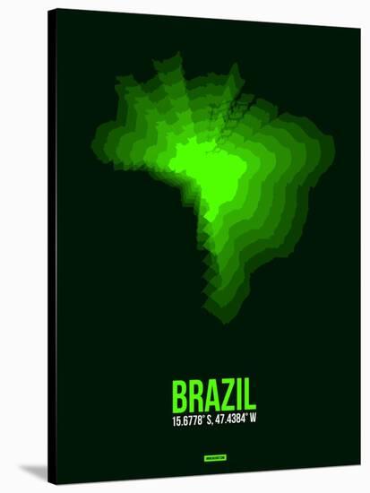 Brazil Radiant Map 2-NaxArt-Stretched Canvas