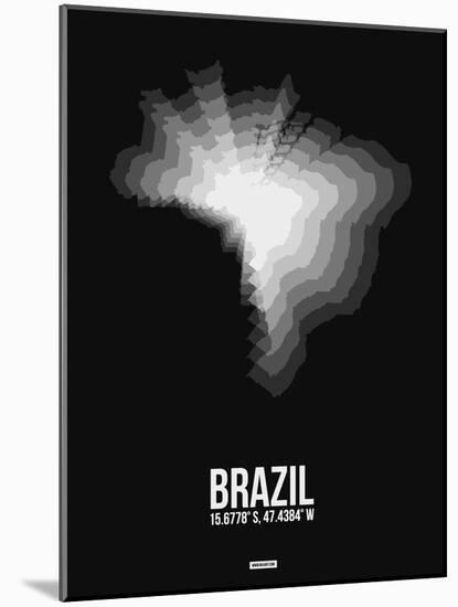Brazil Radiant Map 4-NaxArt-Mounted Art Print