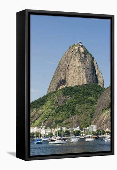 Brazil, Rio De Janeiro, Botafogo, Sugarloaf, Harbor-Chris Seba-Framed Stretched Canvas