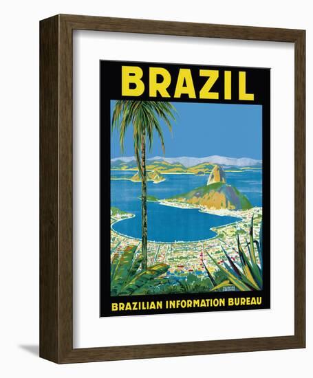 Brazil - Rio de Janeiro - Brazilian Information Bureau-Waldomiro Gonçalves Christino-Framed Giclee Print