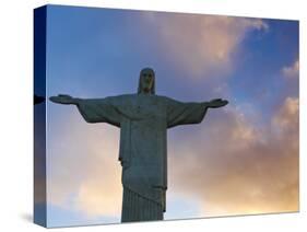 Brazil, Rio De Janeiro, Cosme Velho, Chirst the Redeemer Statue Atop Cocovado-Jane Sweeney-Stretched Canvas
