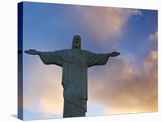 Brazil, Rio De Janeiro, Cosme Velho, Chirst the Redeemer Statue Atop Cocovado-Jane Sweeney-Stretched Canvas