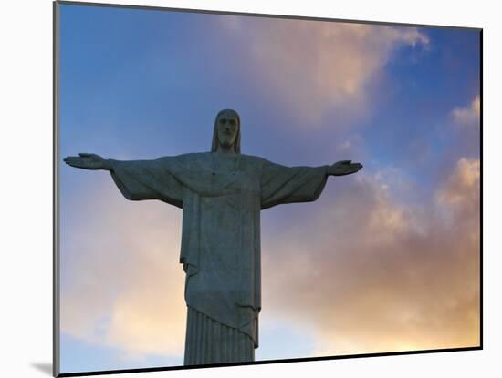 Brazil, Rio De Janeiro, Cosme Velho, Chirst the Redeemer Statue Atop Cocovado-Jane Sweeney-Mounted Photographic Print