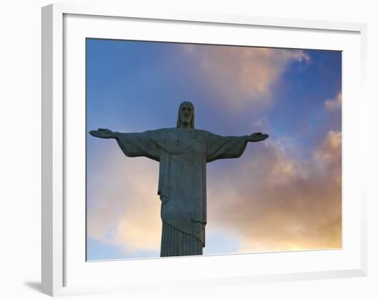 Brazil, Rio De Janeiro, Cosme Velho, Chirst the Redeemer Statue Atop Cocovado-Jane Sweeney-Framed Photographic Print