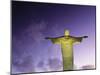 Brazil, Rio De Janeiro, Cosme Velho, Christ the Redeemer Statue at Atop Cocovado at Night-Jane Sweeney-Mounted Photographic Print