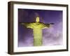 Brazil, Rio De Janeiro, Cosme Velho, Christ the Redeemer Statue at Atop Cocovado at Night-Jane Sweeney-Framed Photographic Print