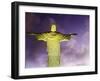 Brazil, Rio De Janeiro, Cosme Velho, Christ the Redeemer Statue at Atop Cocovado at Night-Jane Sweeney-Framed Photographic Print