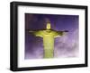 Brazil, Rio De Janeiro, Cosme Velho, Christ the Redeemer Statue at Atop Cocovado at Night-Jane Sweeney-Framed Photographic Print