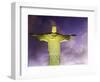 Brazil, Rio De Janeiro, Cosme Velho, Christ the Redeemer Statue at Atop Cocovado at Night-Jane Sweeney-Framed Photographic Print