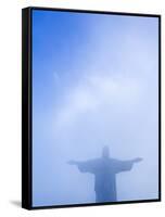 Brazil, Rio De Janeiro, Cosme Velho, Christ the Redeemer Statue at Atop Cocovado-Jane Sweeney-Framed Stretched Canvas