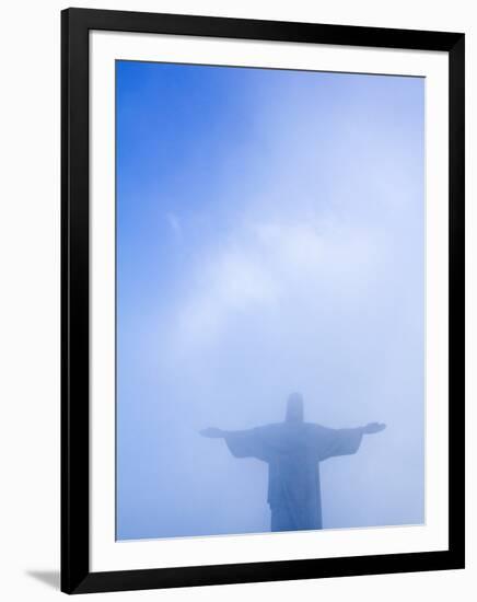 Brazil, Rio De Janeiro, Cosme Velho, Christ the Redeemer Statue at Atop Cocovado-Jane Sweeney-Framed Photographic Print