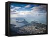 Brazil, Rio De Janeiro, Cosme Velho, Sugar Loaf Mountain, Botafogo Bay and Copacabana-Jane Sweeney-Framed Stretched Canvas