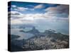 Brazil, Rio De Janeiro, Cosme Velho, Sugar Loaf Mountain, Botafogo Bay and Copacabana-Jane Sweeney-Stretched Canvas