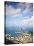 Brazil, Rio De Janeiro, Cosme Velho, Sugar Loaf Mountain, Botafogo Bay and Copacabana-Jane Sweeney-Stretched Canvas