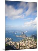 Brazil, Rio De Janeiro, Cosme Velho, Sugar Loaf Mountain, Botafogo Bay and Copacabana-Jane Sweeney-Mounted Photographic Print