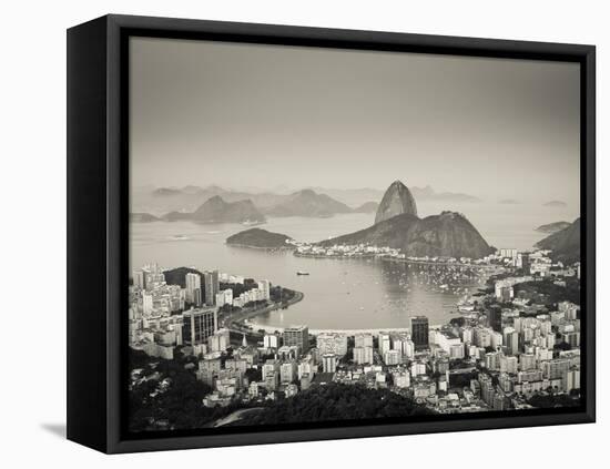 Brazil, Rio De Janeiro, Sugar Loaf (Pao De Acucar) and Morro De Urca in Botafogo Bay-Alex Robinson-Framed Stretched Canvas