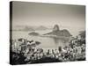 Brazil, Rio De Janeiro, Sugar Loaf (Pao De Acucar) and Morro De Urca in Botafogo Bay-Alex Robinson-Stretched Canvas