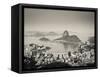 Brazil, Rio De Janeiro, Sugar Loaf (Pao De Acucar) and Morro De Urca in Botafogo Bay-Alex Robinson-Framed Stretched Canvas