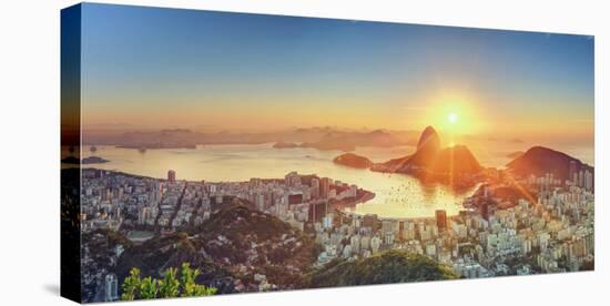 Brazil, Rio De Janeiro, View of Sugarloaf and Rio De Janeiro City-Michele Falzone-Stretched Canvas