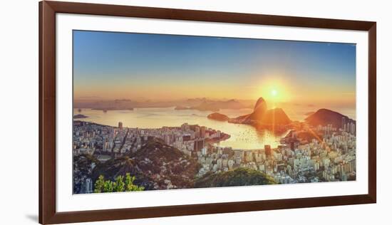 Brazil, Rio De Janeiro, View of Sugarloaf and Rio De Janeiro City-Michele Falzone-Framed Photographic Print