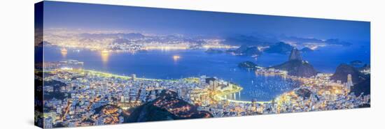 Brazil, Rio De Janeiro, View of Sugarloaf and Rio De Janeiro City-Michele Falzone-Stretched Canvas