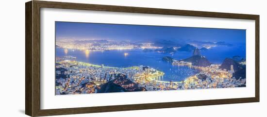 Brazil, Rio De Janeiro, View of Sugarloaf and Rio De Janeiro City-Michele Falzone-Framed Photographic Print