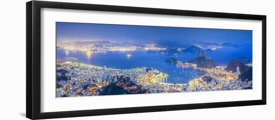 Brazil, Rio De Janeiro, View of Sugarloaf and Rio De Janeiro City-Michele Falzone-Framed Photographic Print